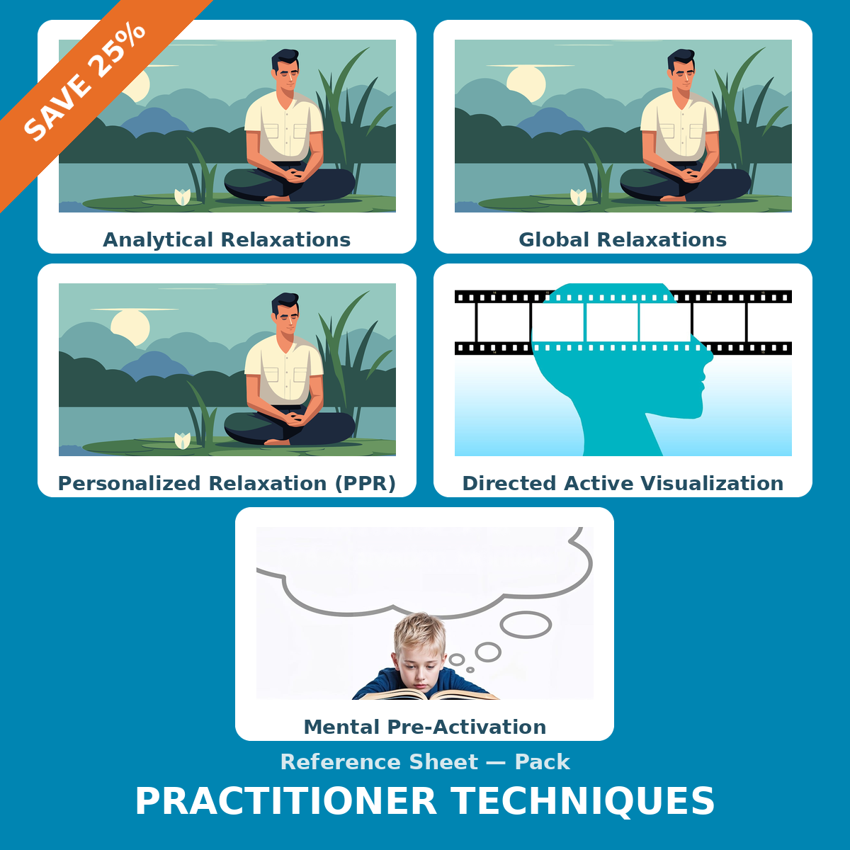 Practitioner Techniques Pack – 5 Professional Reference Sheets
