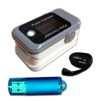 Heart Tracker USB drive and Biocom 3500 pulse sensor