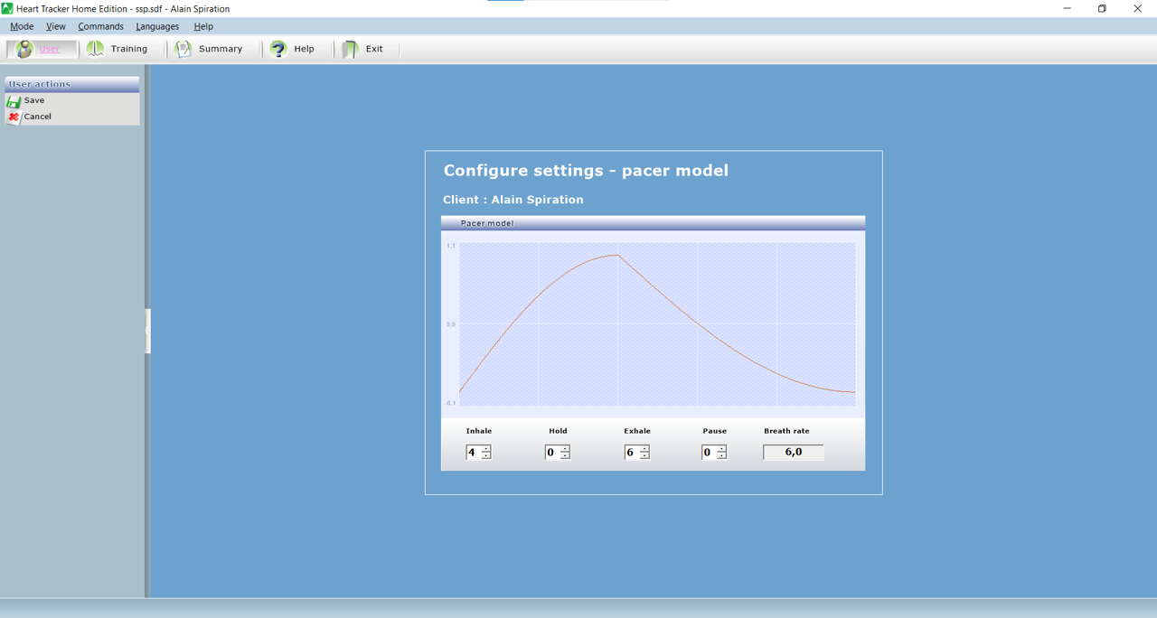 Heart Tracker custom breathing pacer
