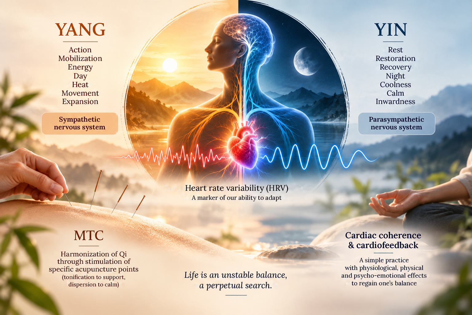 Yang and Yin, the autonomic nervous system, heart rate variability, Traditional Chinese Medicine and cardiac coherence